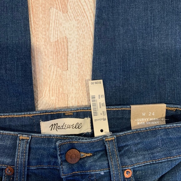 NWT Madewell Curvy High-Rise Skinny Jeans in Hayes Wash - Picture 9 of 9